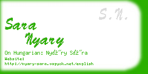 sara nyary business card